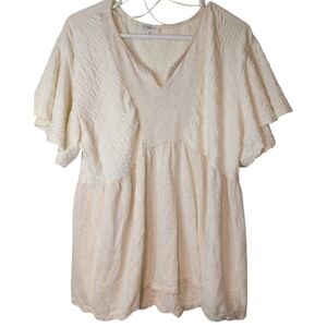 Umgee Cream Textured Top, XL, PTP 23